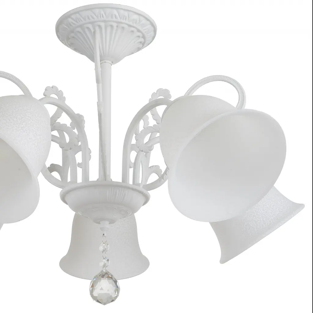 Люстра потолочная Brille в спальню E27 60W WH (LK-686C/5) - фото 5