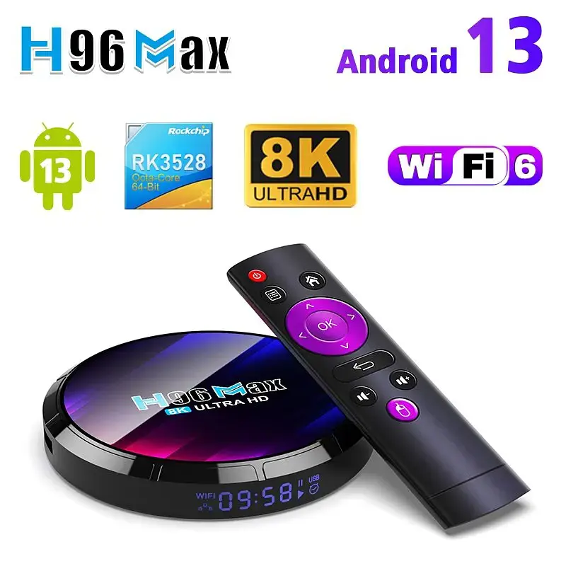 Смарт ТВ приставка H96MAX RK3528 4/64Gb Rockchip RK3528 Android 13 - фото 4