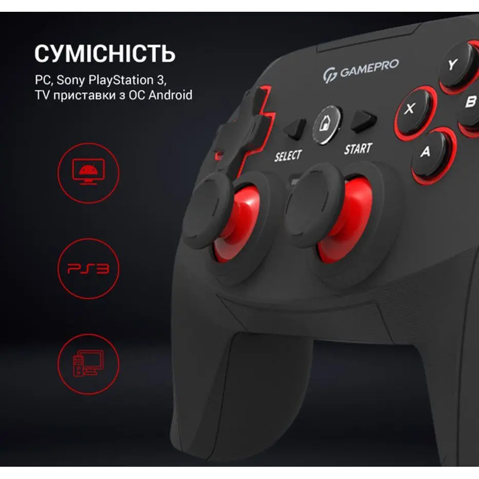Геймпад джойстик GamePro GP-600 Black 2.4G Wireless PC/PS3/Android - фото 10