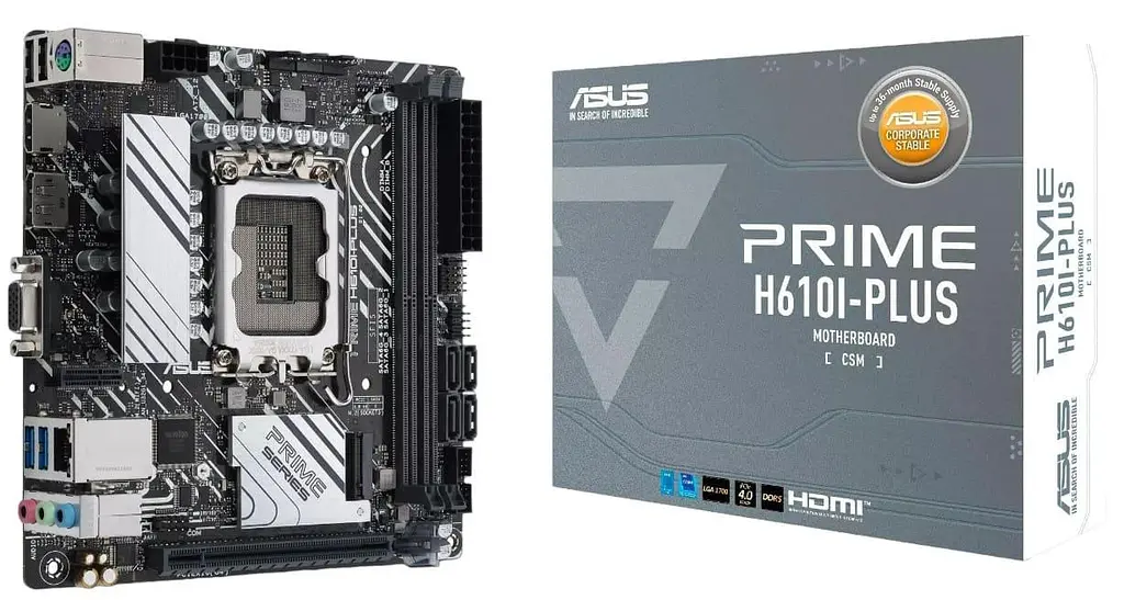 Материнська плата ASUS PRIME H610I-PLUS-CSM (PRIME H610I-PLUS-CSM) (Socket 1700, Intel H610, Mini-ITX) - фото 5