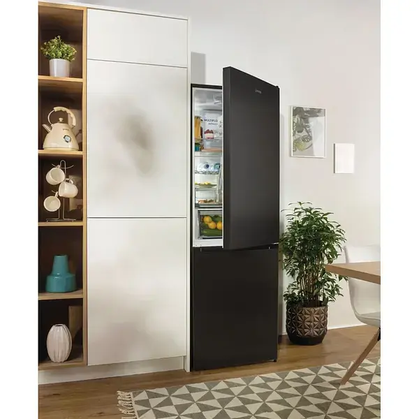 Холодильник Gorenje з нижн. мороз. камерою 185х60х60 см 2 двері 204(96) л А++ NoFrost+ LED дисплей чорний - фото 10