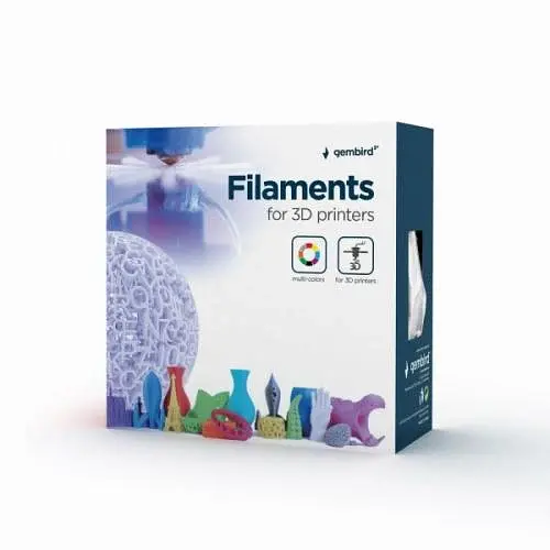 Пластик для 3D друку Gembird, PETG, Black, 1.75 мм, 1 кг (3DP-PETG1.75-01-BK) - фото 2