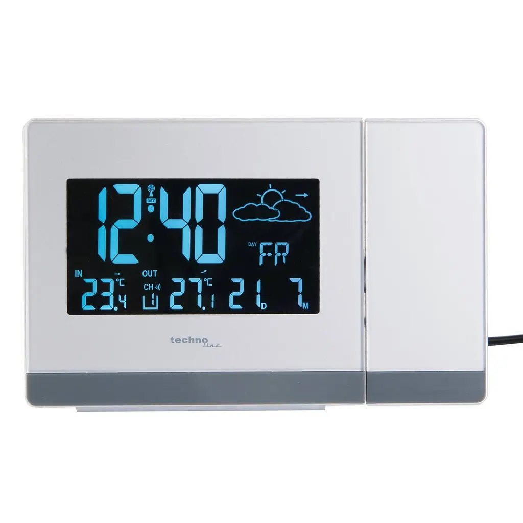 Проекционные часы цифровой Technoline WT549 White - фото 4