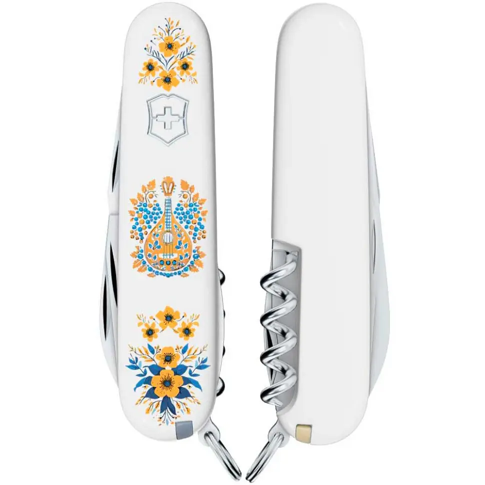 Ніж Victorinox Spartan Ukraine 91мм 12функ біл Українські мотиви - фото 2