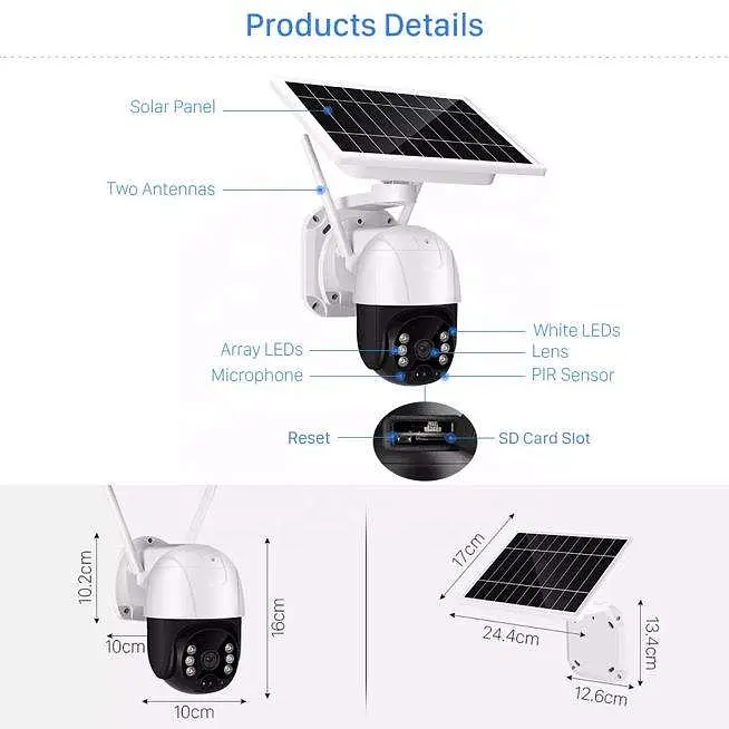Камера видеонаблюдения XPRO TP8-V380 Pro Solar 4G с аккумулятором (44829-tp8 v380_1549) - фото 3