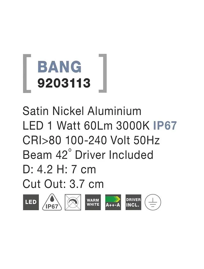 Вуличний світильник NOVA LUCE BANG 9203113 - фото 3