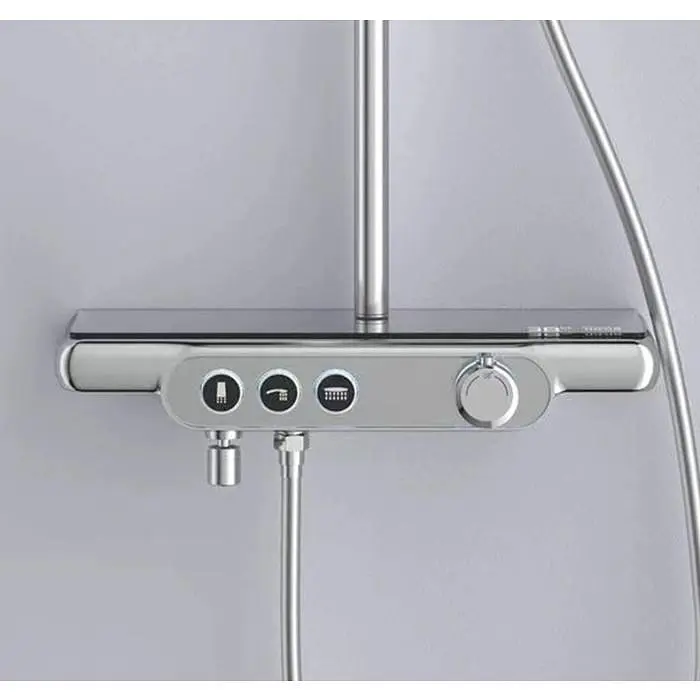 Душова система Dusel Pour Chrome Smart з підсвіткою (245307000), Хром - фото 7