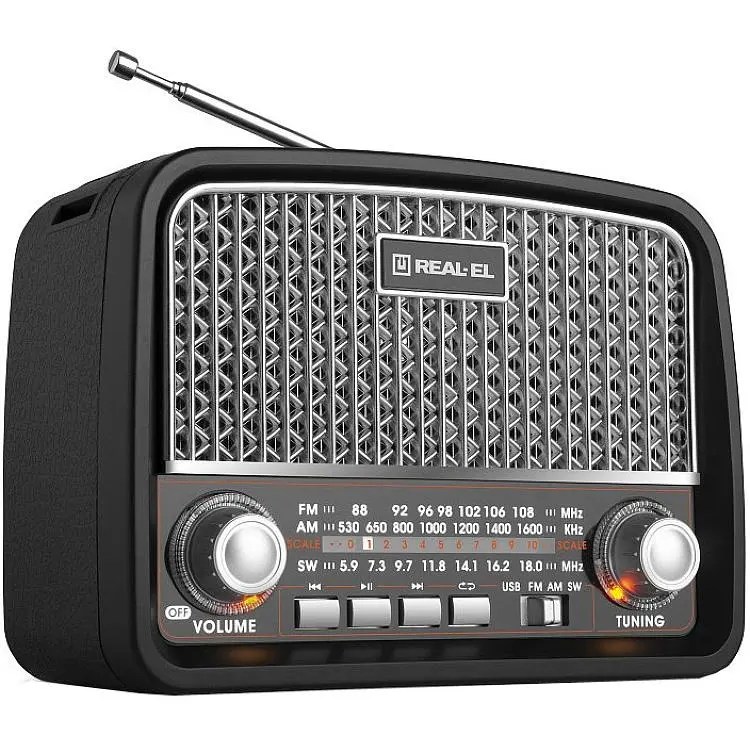 Портативний радіоприймач REAL-EL X-520 Black (EL121800006)