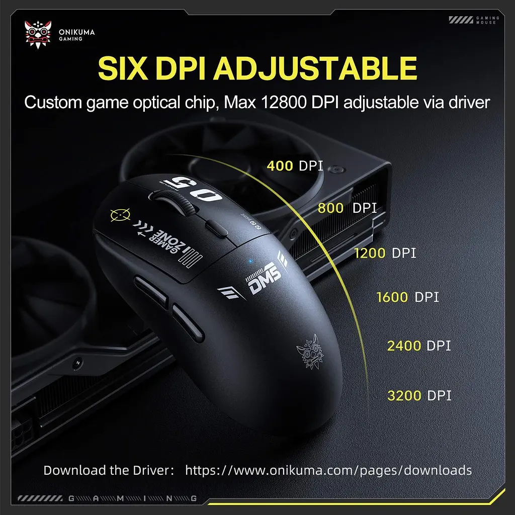 Компьютерная мышка Onikuma CW-905 Pro 12800 DPI Bluetooth 2.4GHz аккумуляторная для ПК и ноутбука - фото 5