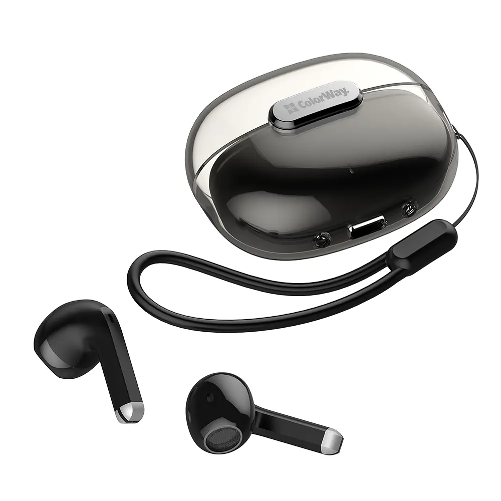 Навушники ColorWay Slim TWS-2 Earbuds Black - фото 2