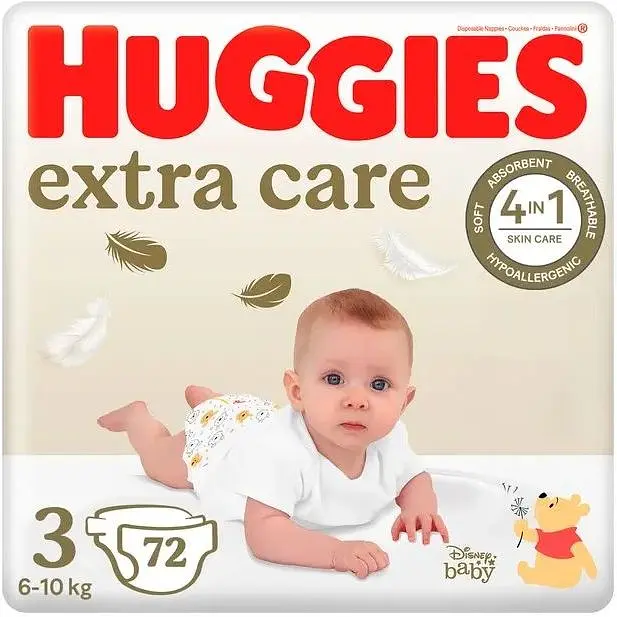 Підгузки Huggies Extra Care 3 (6-10 кг) 72 шт.