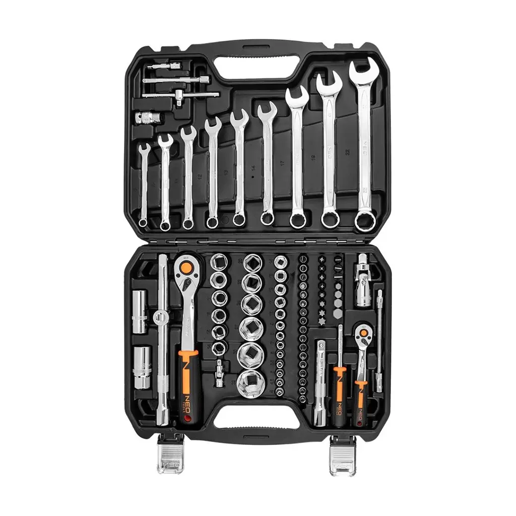 Набір інструментів Neo Tools CrV, у кейсі 1/2", 1/4", 82 шт. (10-059) - фото 5