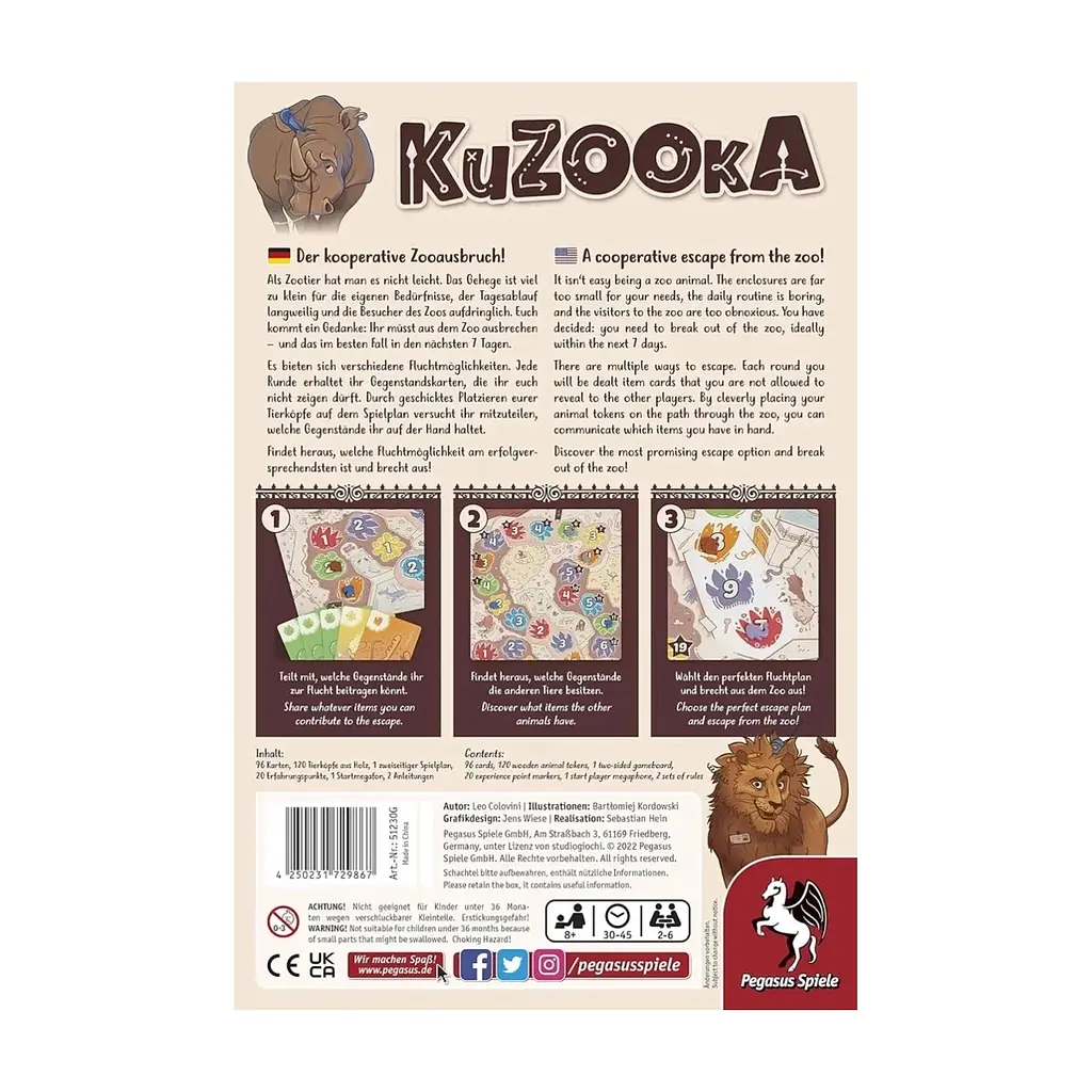 Настільна гра Pegasus Spiele KuZOOkA (KuZOOkA) (англ.) (PS210) - фото 5