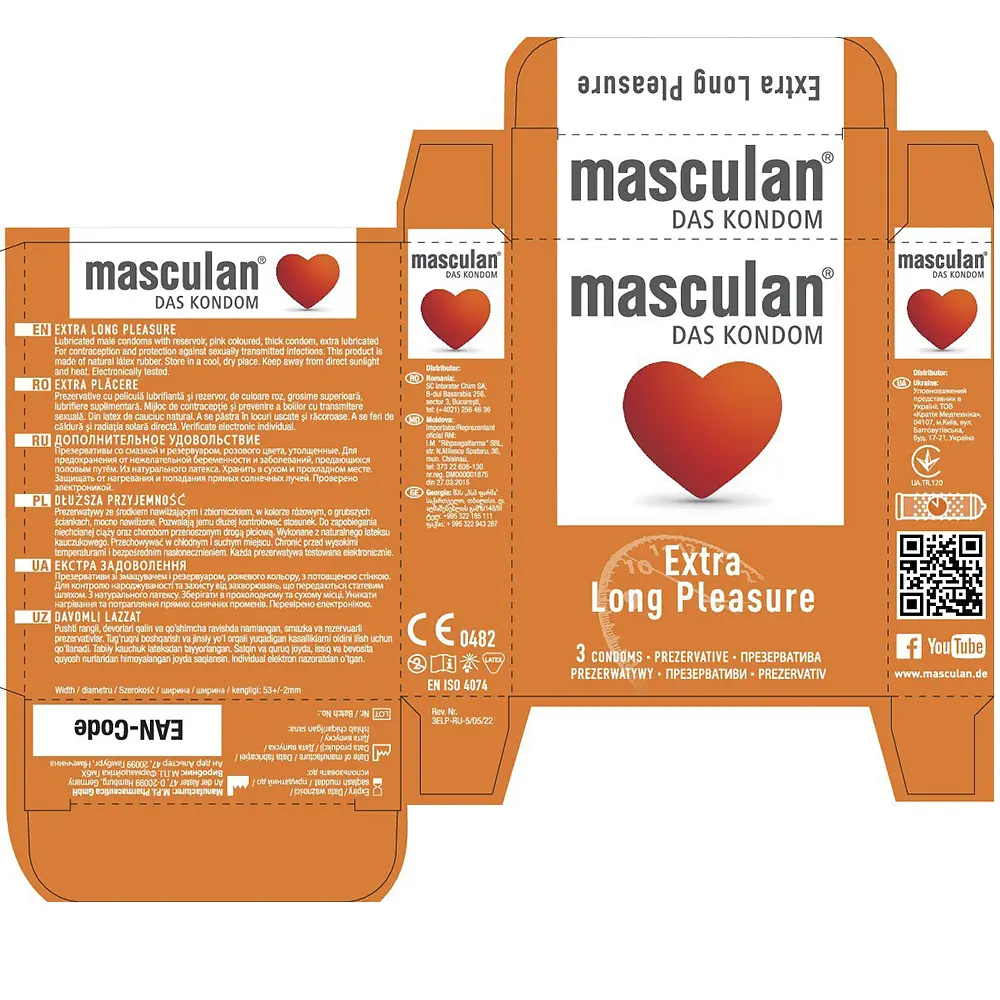 Презервативи Masculan Extra Long Pleasure продовжують задоволення 3 шт. - фото 3