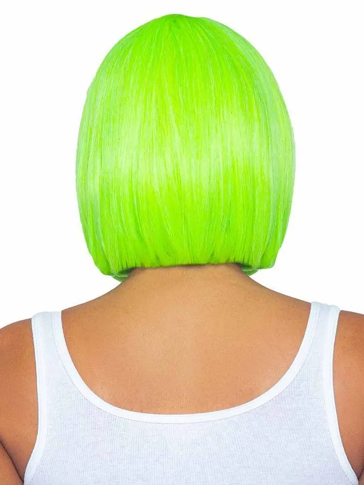 Leg Avenue - 12 Neon short bob wig Neon Green - Перука коротка (неоновий зелений) - фото 3