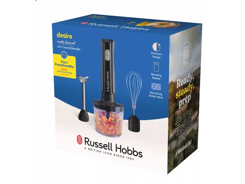 Блендер Russell Hobbs 27141-56 Desire Matte Charcoal 3 in 1 - фото 5