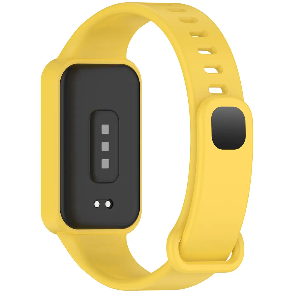 Силіконовий ремінець для фітнес браслетів Xiaomi Smart Band 9 Active Redmi Smart Band 3, Silicone, yellow, зі зручною застібкою, на фітнес трекер та смарт годинник, ArmorStandart (ARM85587) - фото 2