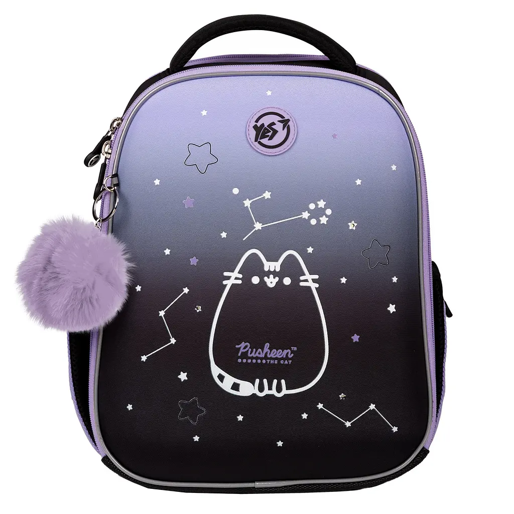 Рюкзак каркасний Yes H-100 Р-25 Pusheen Stellar 2 відділення 3 кишені №550095+подарунок сумка №559683 - фото 4