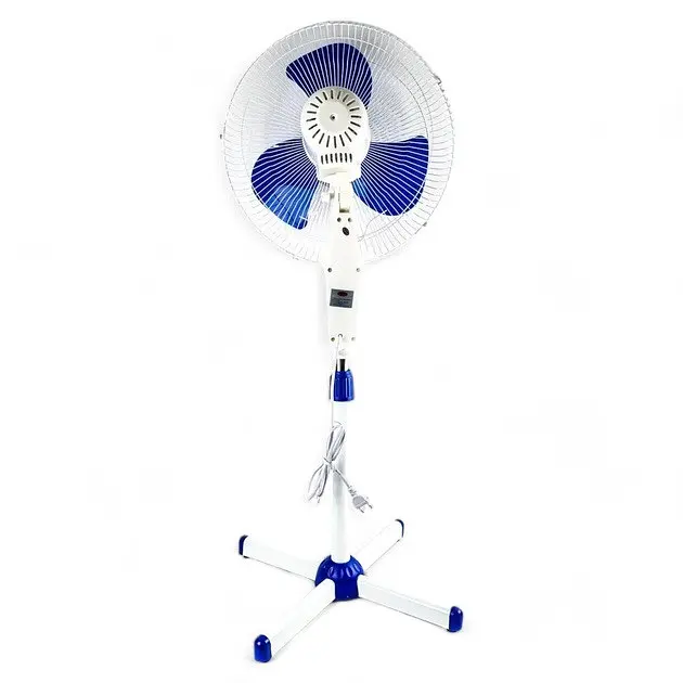 Підлоговий вентилятор Wimpex WX-1603R з пультом 100Вт 40см з регулюванням висоти Білий/Синій - фото 3
