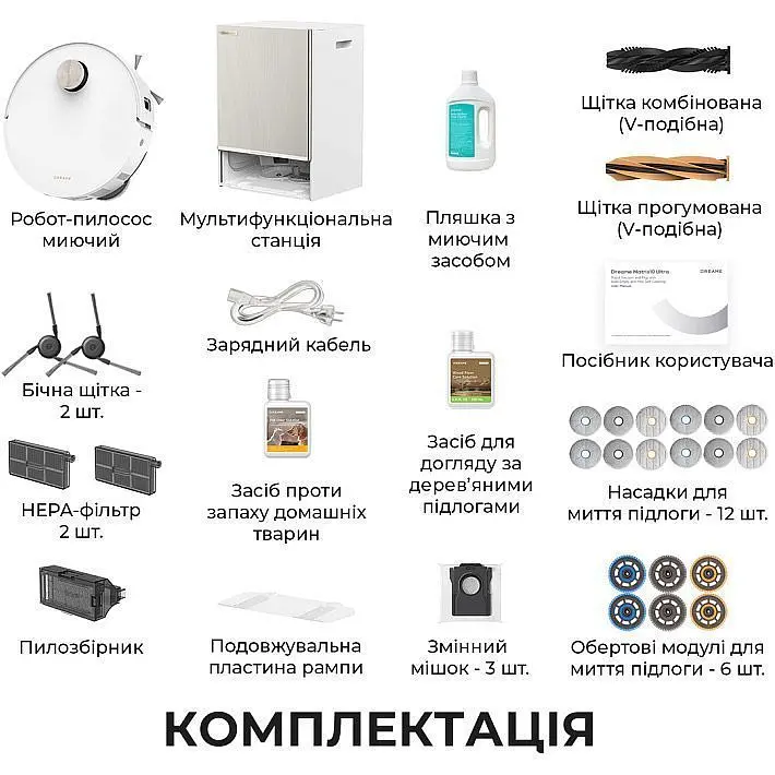 Робот-пилосос Dreame Bot MatriX 10 Ultra White (RLX95CE-Wh) [164750] - фото 9