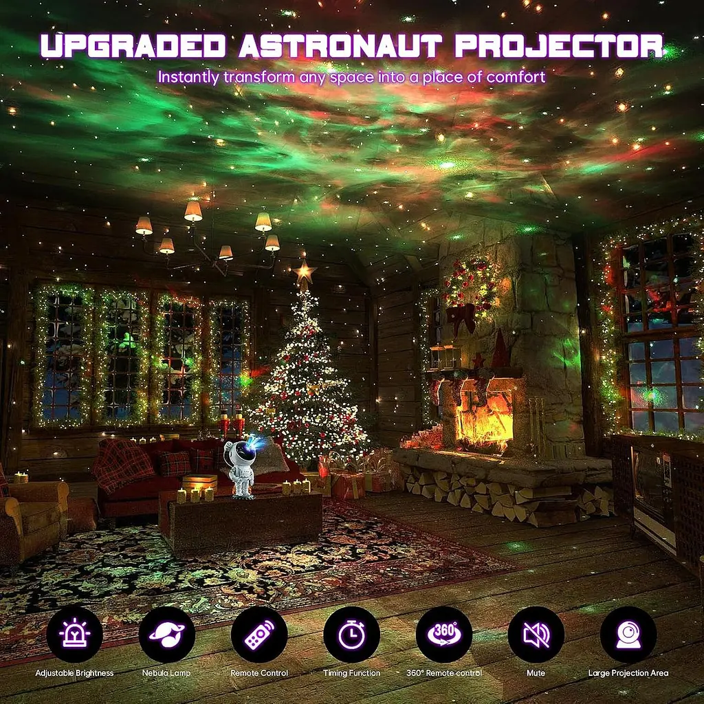 Проектор астронавта LAMPET Galaxy Starry Sky з дистанційним керуванням та таймером - фото 4