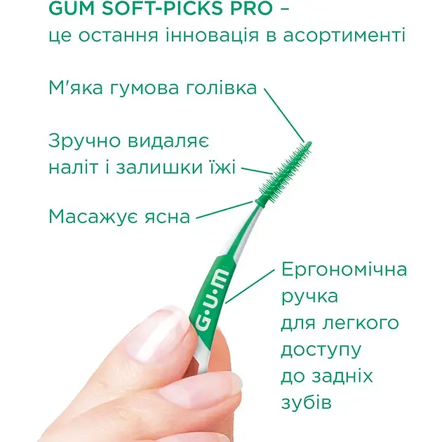 Набір міжзубних щіток GUM SoftPicks Pro розмір L 30 шт - фото 5