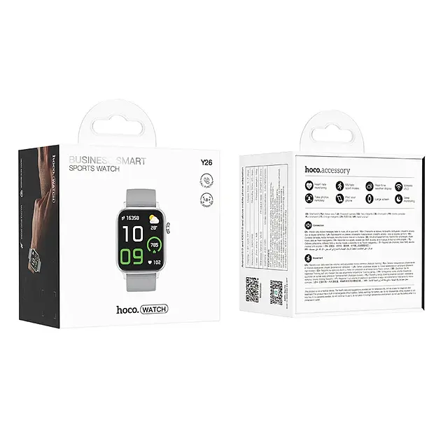 Смарт-годинник Hoco Y26 Smart Sports Watch (call version) Silver - фото 3