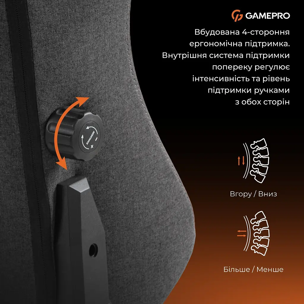 Геймерське крісло GamePro GC775DG Fabric Dark Gray [148906] - фото 11