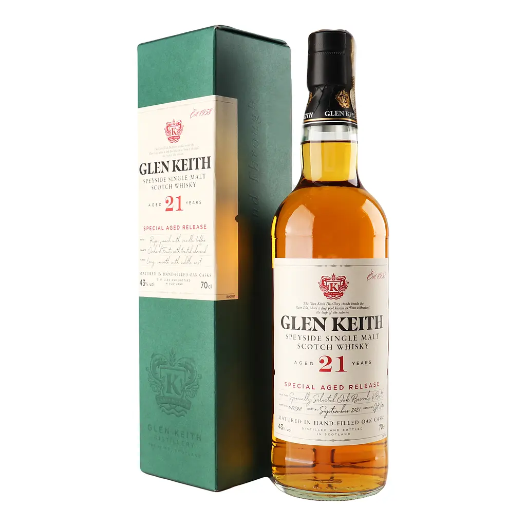 Віскі Glen Keith 21 yo Speyside Single Malt Scotch Whisky 43% 0.7 л, в подарунковій упаковці - фото 8