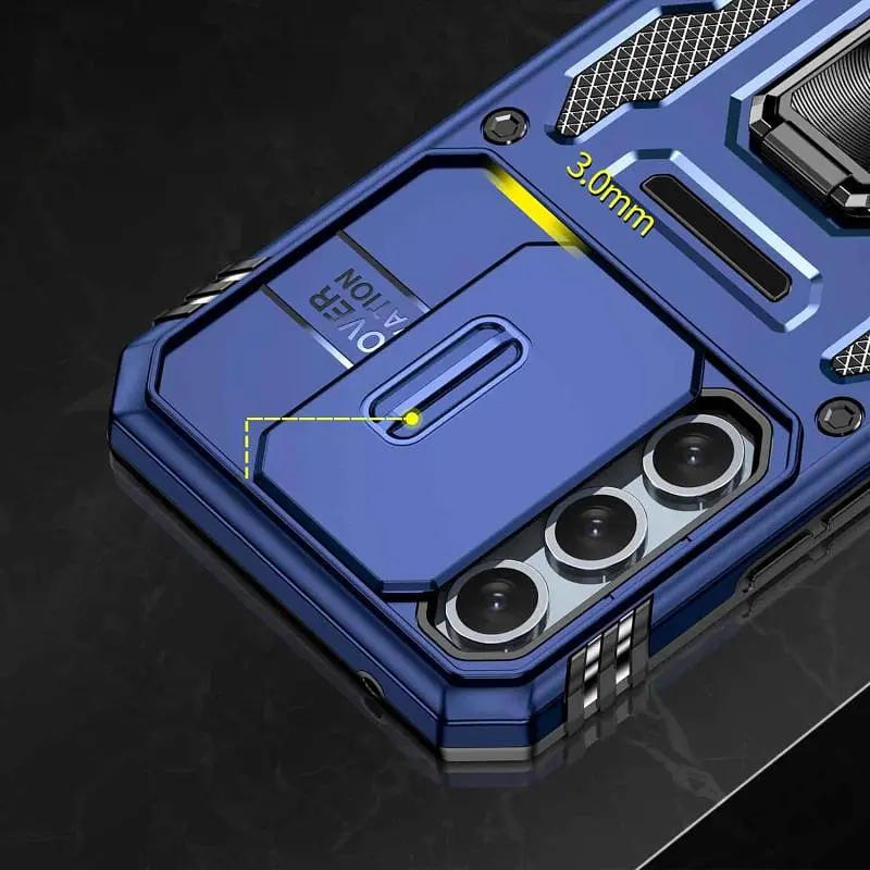 Ударостійкий чохол Camshield Army Ring для Samsung Galaxy S25 FE Синій / Navy - фото 6