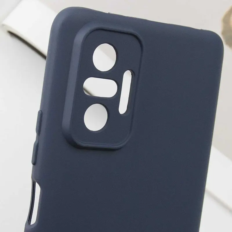 Чохол TPU Getman Liquid Silk Full Camera для Xiaomi Redmi Note 10 Pro / 10 Pro Max Синій / Midnight Blue - фото 3