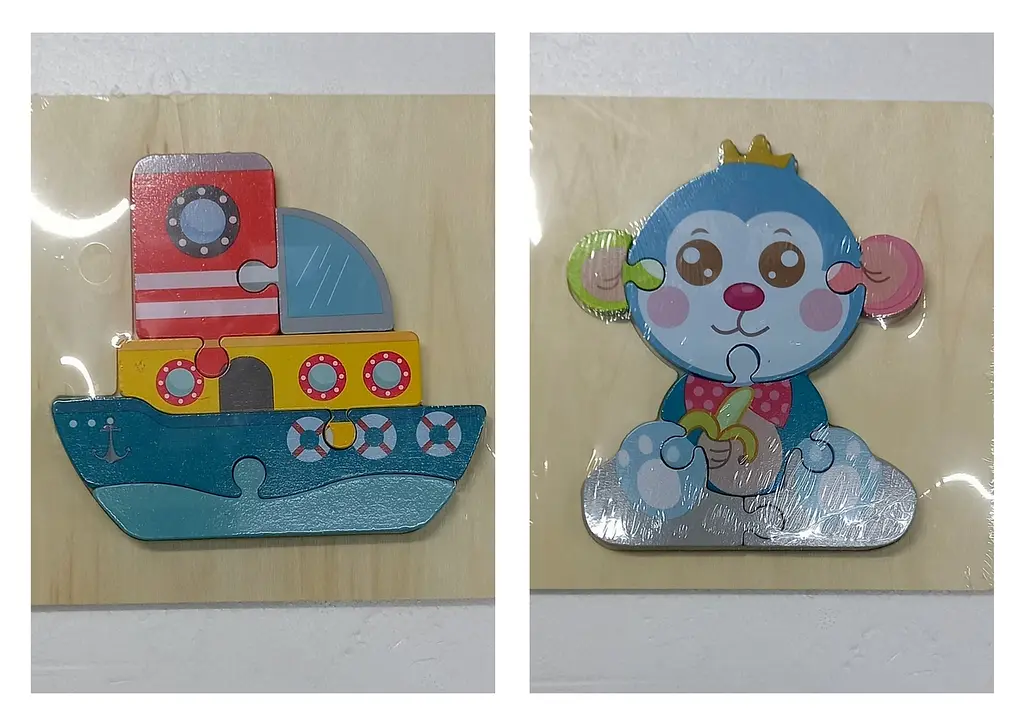 Пазли дерев'яні З 47733 2 види, в плівці (6900067477330) Микс - фото 2