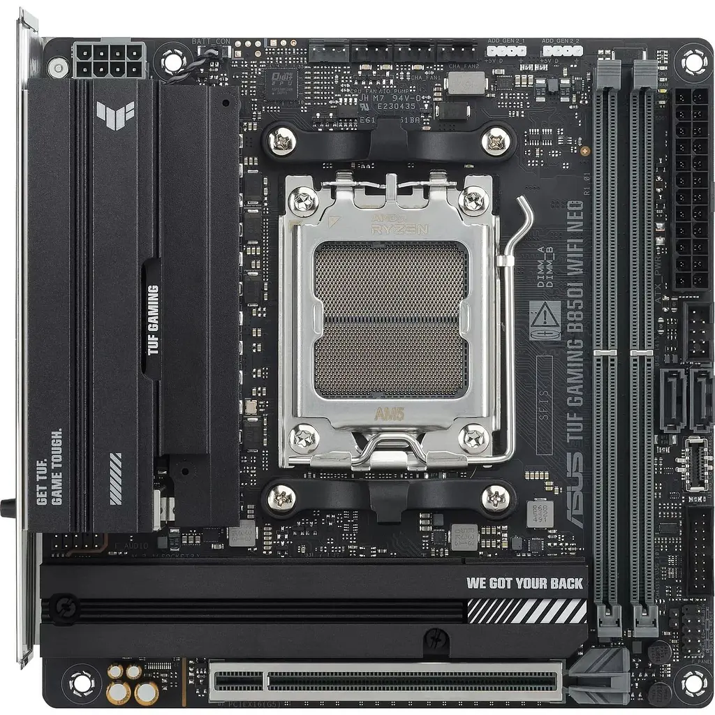 Материнська плата ASUS TUF GAMING B850I WIFI NEO (TUF GAMING B850I WIFI NEO) (Socket AM5, AMD B850, Mini-ITX)
