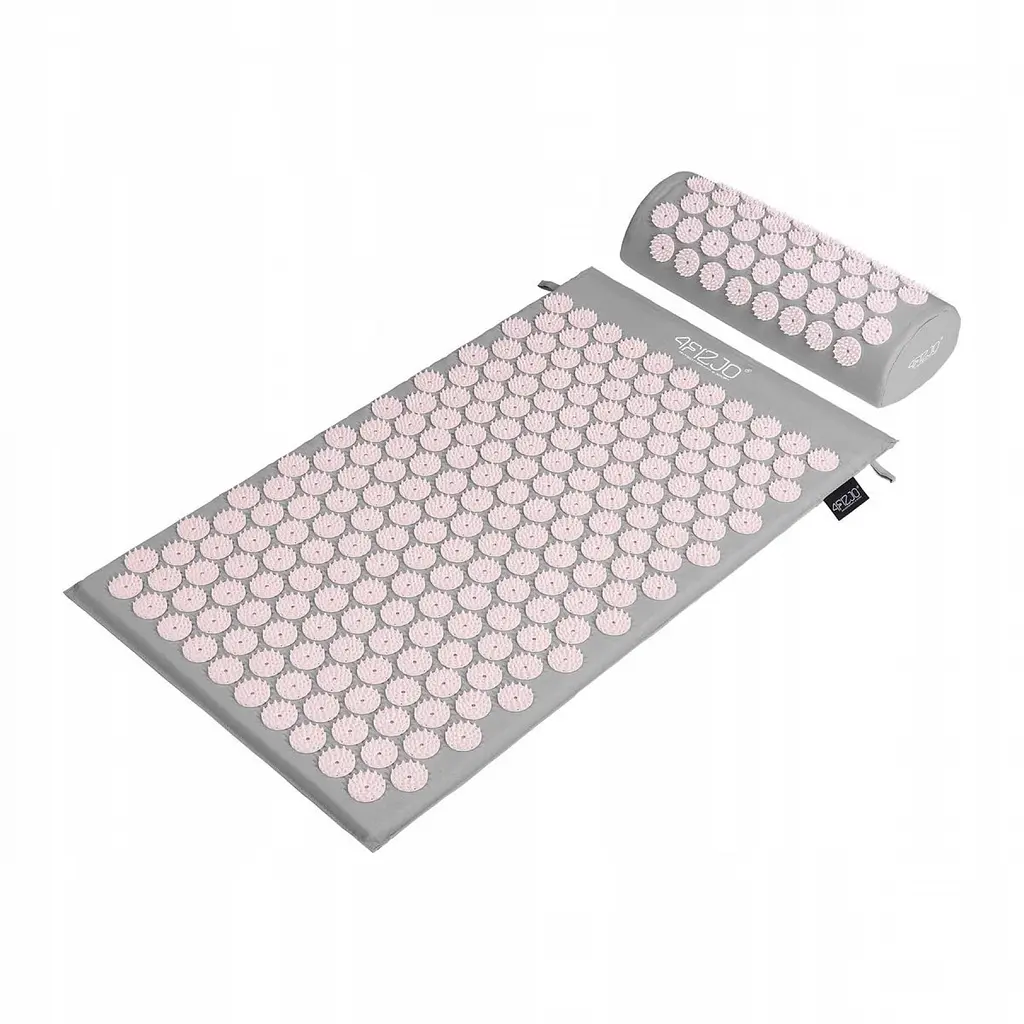 Килимок акупунктурний 4FIZJO Аплікатор Кузнєцова з валиком 72 x 42 см Grey/Pink 4FJ0287 (P-5907739313287) - фото 5