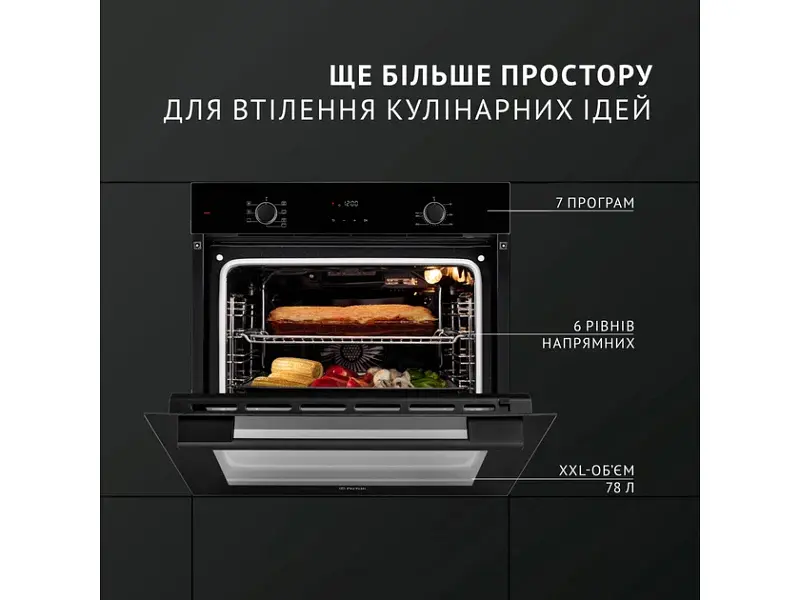 Духовка електрична Perfelli PERLA 6D7 NERO - фото 2