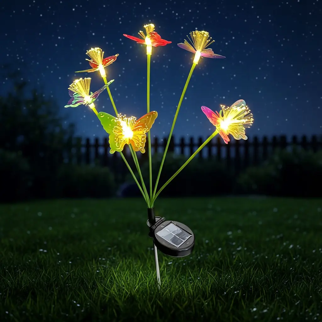 Садовий світильник SunLamp на сонячній батареї — метелики LED, 2 шт., датчик присмерку - фото 7