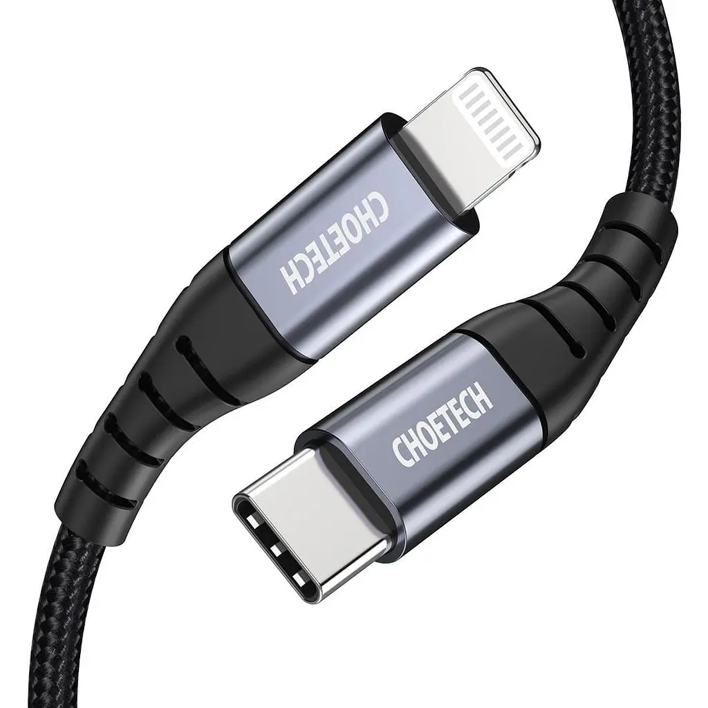 Кабель Choetech Lightning USB Type-C to Lightning 20W 1.2m Black (IP0039-BK) - фото 2