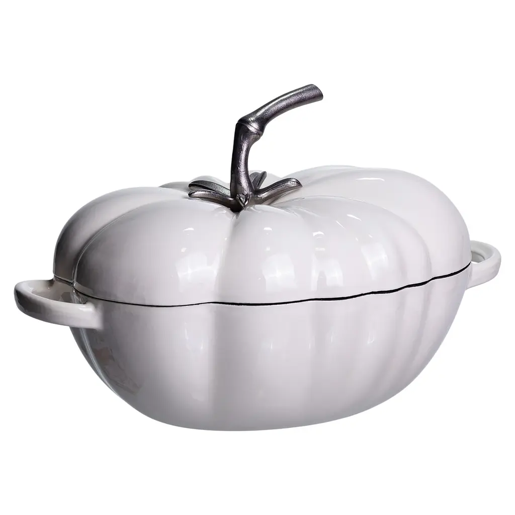 Каструля чавунна емальована Iron Tomato 2,5 л, білий Yongkang HP-FLG-20 BEIGE - фото 7