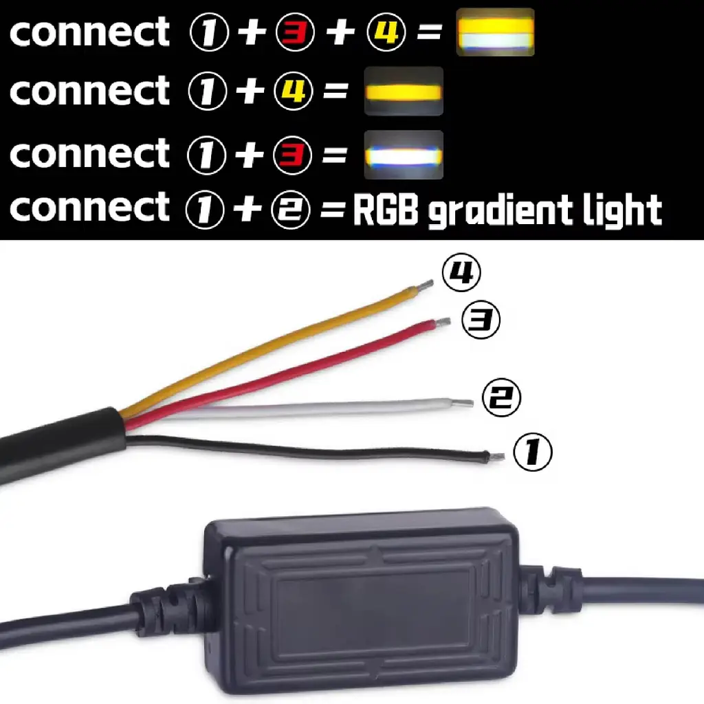 LED Фара Світлодіодні 35W 40 x 22 x 55 мм 12-80V External SportLight L25 на одну лінзу W/Y Мультипідсвічування 2 шт. - фото 2