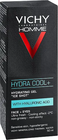 Зволожуючий гель з охолоджуючим ефектом Vichy Homme Hydra Cool+ для обличчя та контуру очей 50 мл - фото 3