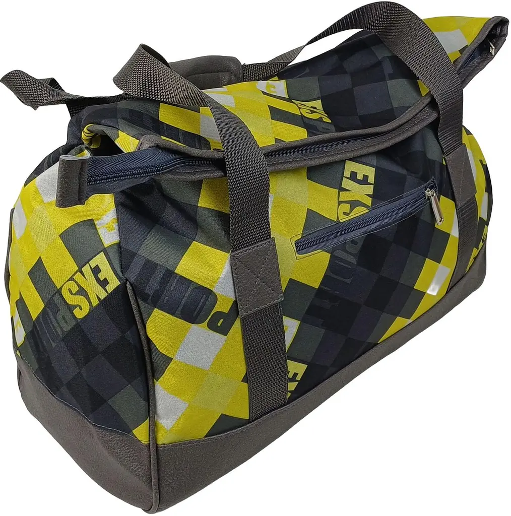 Сумка дорожня саквояж Wallaby 28L поліестер штучна шкіра Жовтий з Чорним - фото 4
