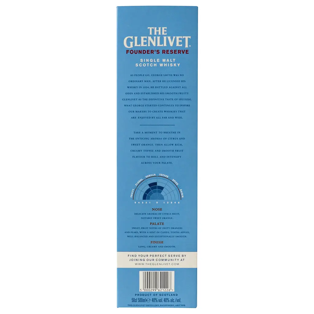 Віскі The Glenlivet Founder's Reserve, 40%, 0,5 л в подарунковій упаковці - фото 4