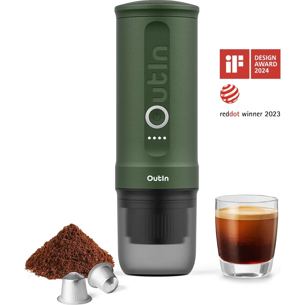 Портативна кавоварка Outin Nano Espresso Machine OTEM-01 Forest Green (OTEM-01-FG) - фото 2