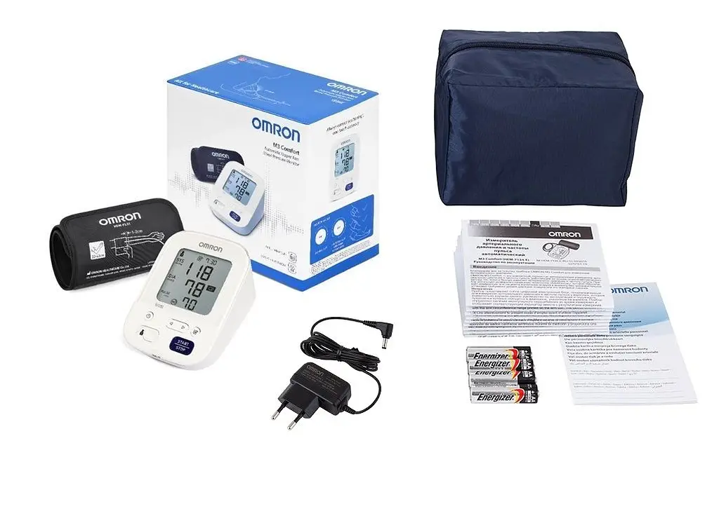 Тонометр Omron M3 Comfort (HEM-7155-E) з адаптером автоматичний на плече - фото 4