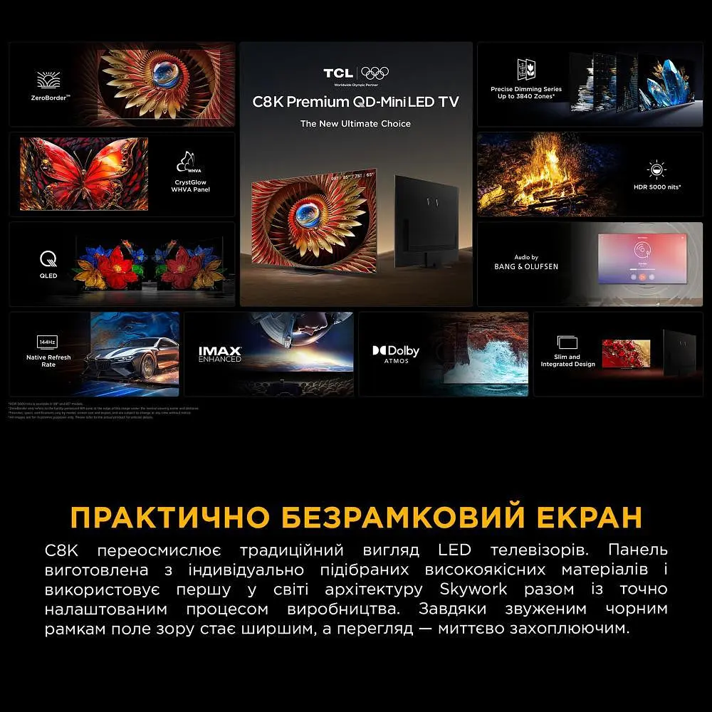 Телевiзор TCL 65C8K - фото 7