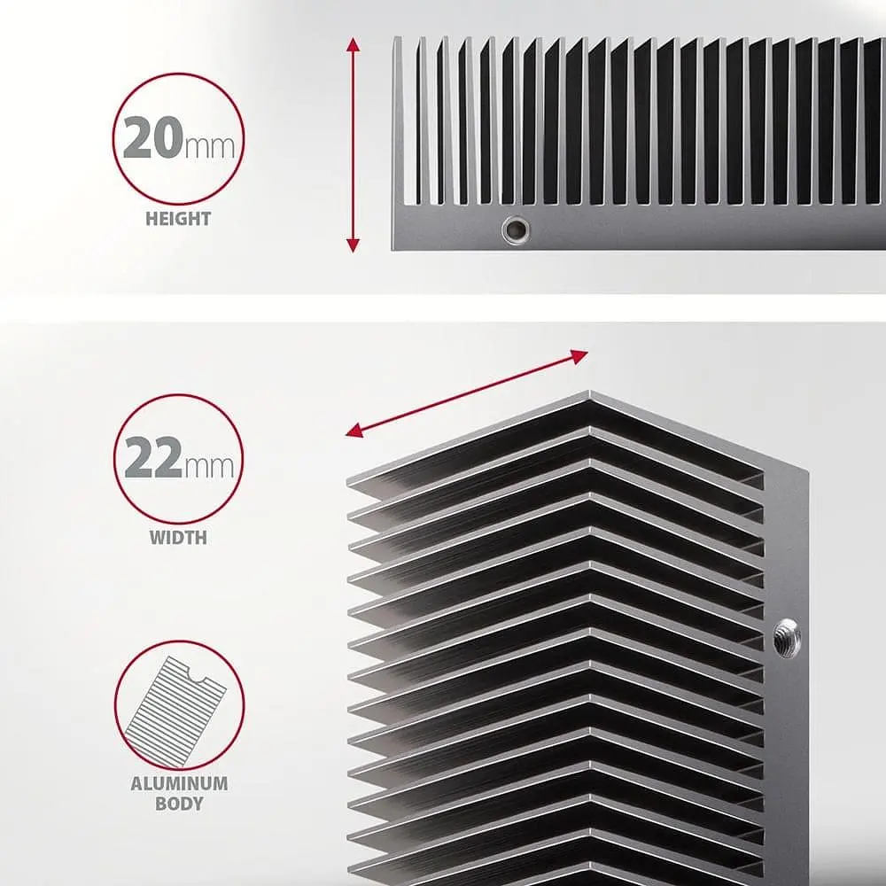 Радіатор з пасивним охолодженням для накопичувачів AXAGON CLR-M2XT heatsink for M.2 SSD - фото 4