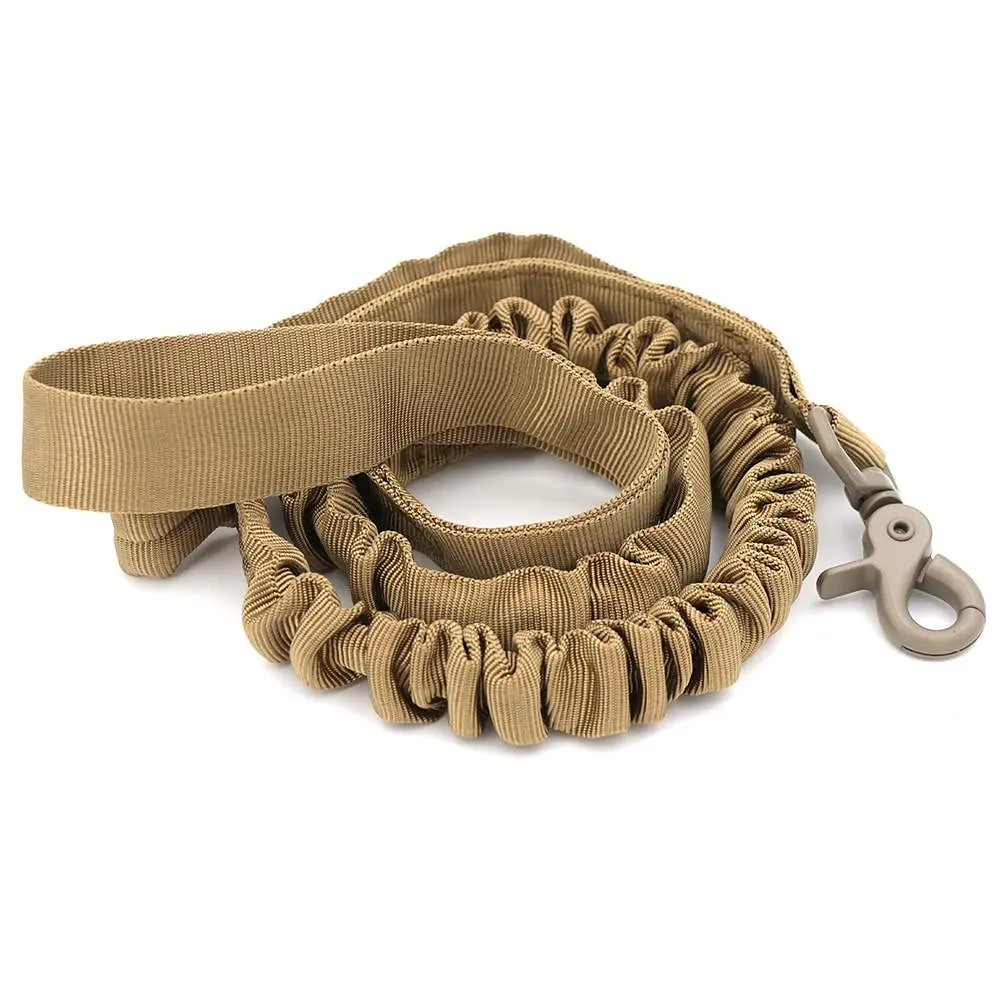 Повідець для собак Harness 100-150см, банджі-повідець з двома ручками, коричневий - фото 3