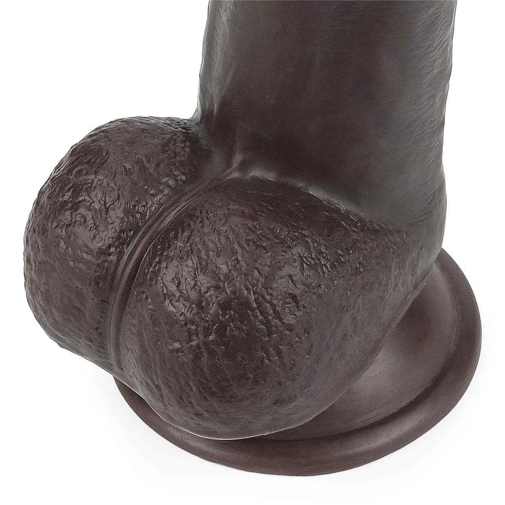 Фалоімітатор LoveToy Sliding Skin 24 см коричневий - фото 11