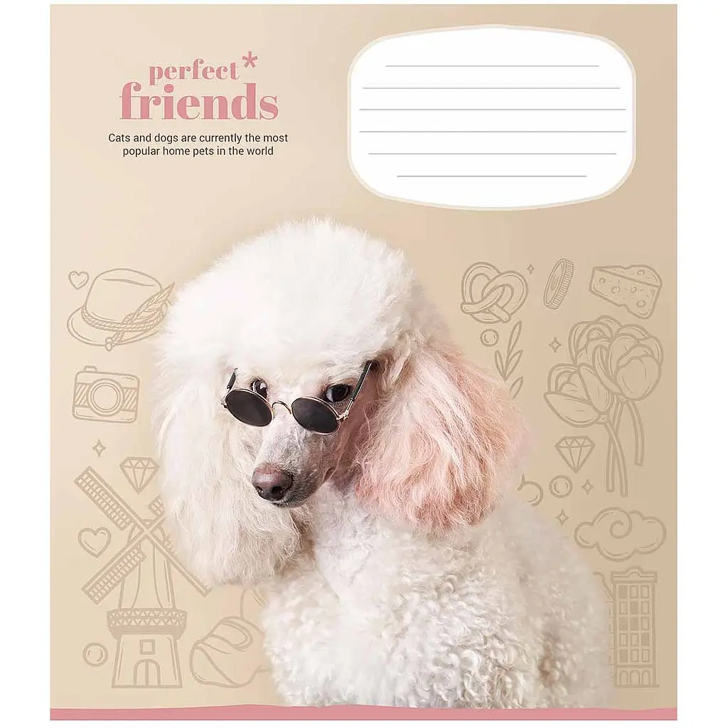 Зошит учнівський Школярик Perfect friends в клітинку 18 аркушів 25 шт. (018-3250K) - фото 2