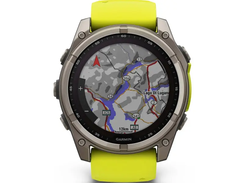Спортивний годинник Garmin Fenix 8 51mm Solar Sapphire Titanium w. Amp Yellow/Graphite Silicone Band (010-02907-20/21) - фото 3